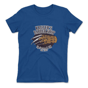Krugers Barbershop Womens T-Shirt in Royal color